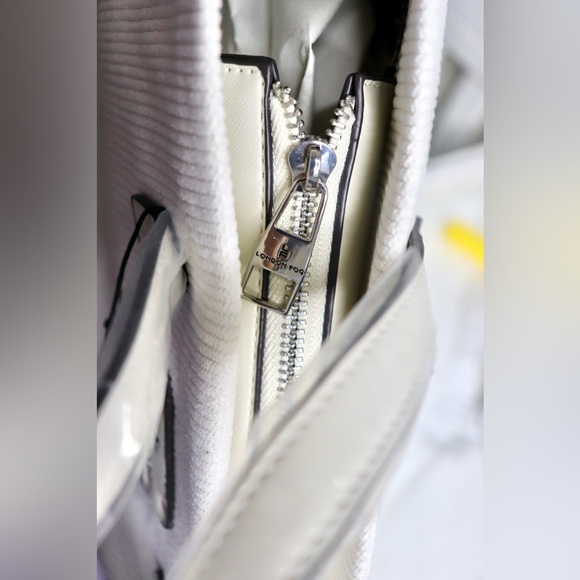 NWT London Fog Ivory Corduroy Tote Crossbody Strap - Picture 9 of 9